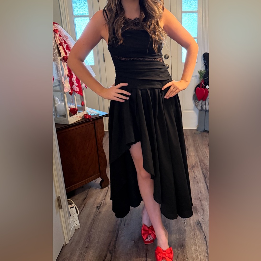 Hello Molly Black Fit and Flare Halter Dress